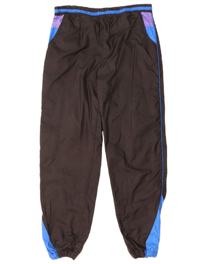 Pantalon de survêtement vintage pour homme Joggers Medium Black Colourblock Nylon