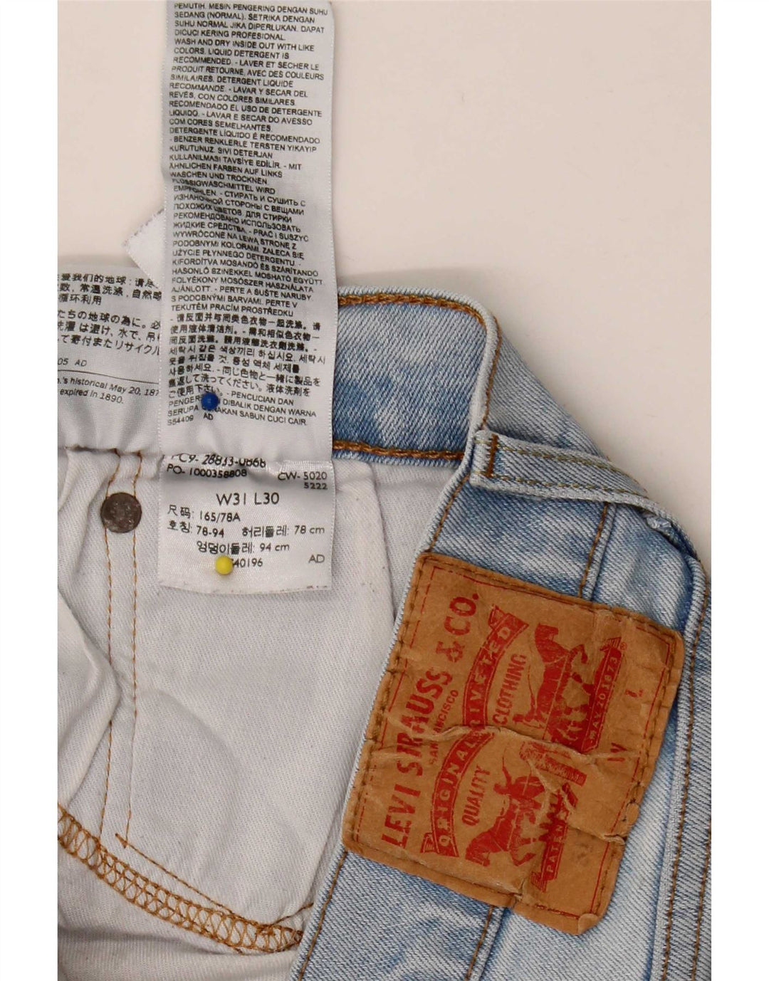 Levi's Jean Slim 511 Homme Bleu W31 L30 Coton