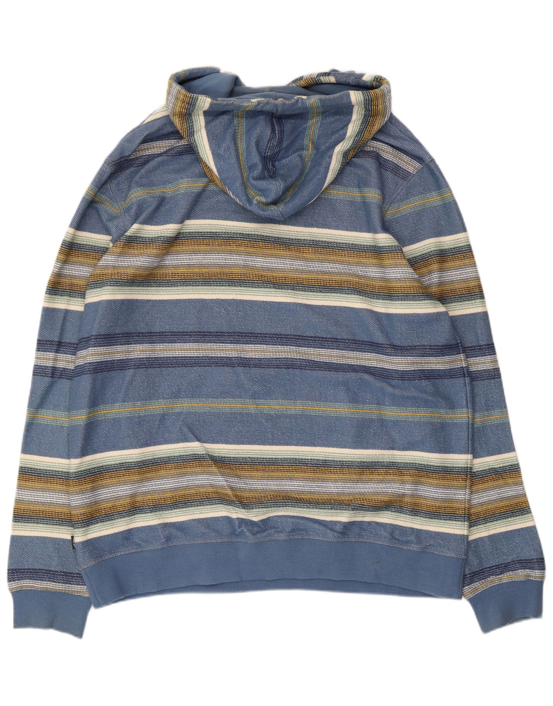 Fat Face Pull à capuche pour homme XL en coton rayé bleu