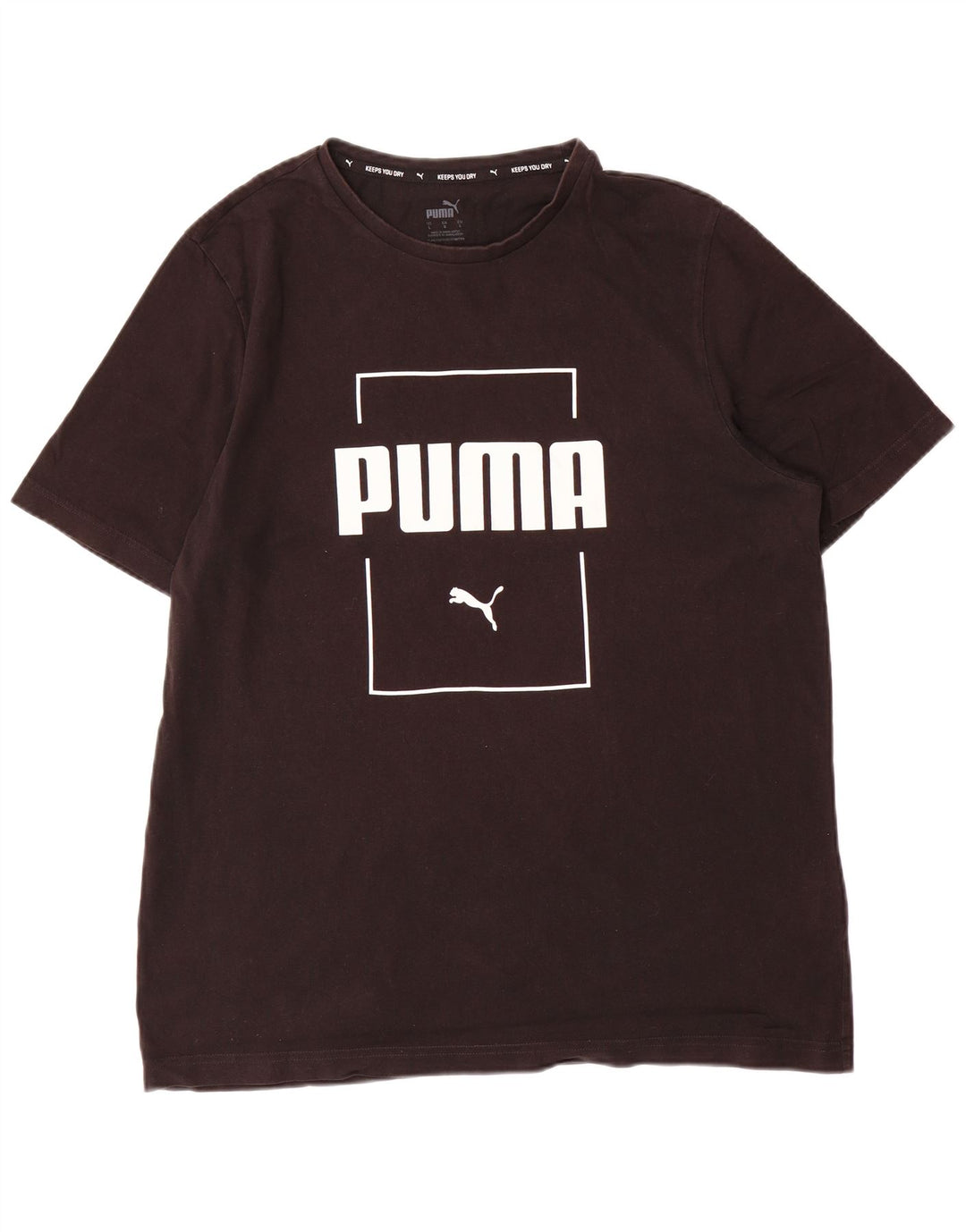 Puma T-shirt graphique pour hommes, grand, noir, coton