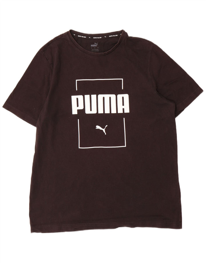 Puma T-shirt graphique pour hommes, grand, noir, coton