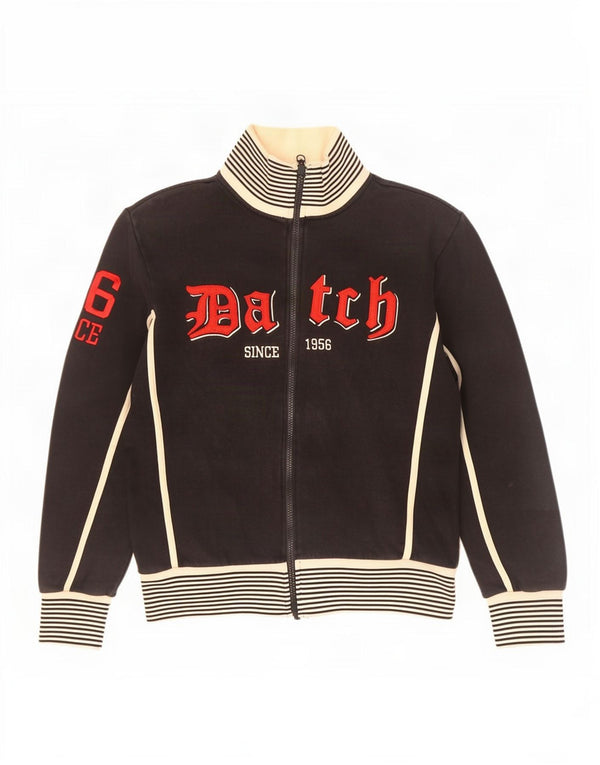 Datch Veste de Survêtement Graphique Homme Noir Moyen Coton Colorblock
