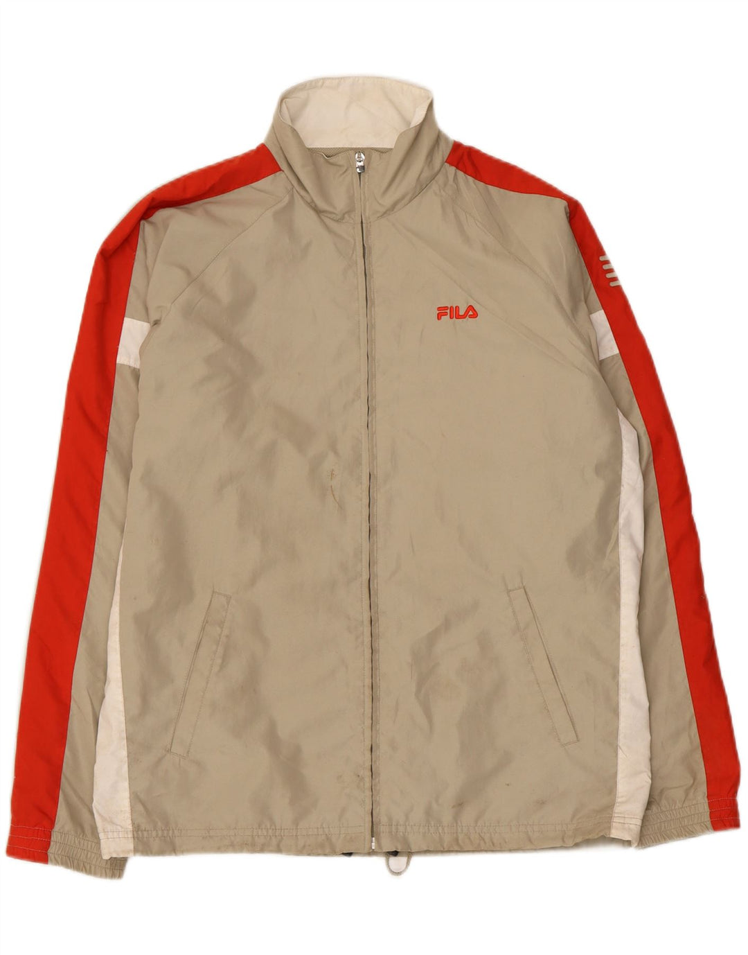 Fila Veste de survêtement pour garçon 15-16 ans XL Beige Colourblock Polyester