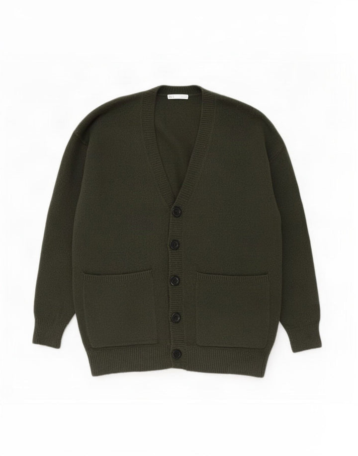 Pull Cardigan Zara Homme Kaki Moyen Acrylique
