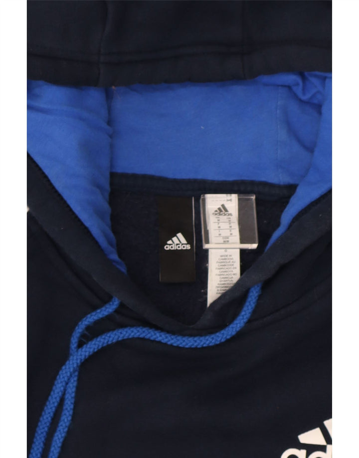 Adidas Pull à capuche pour homme en coton bleu marine moyen