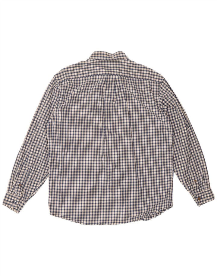 Eddie Bauer Chemise en flanelle pour homme en coton à carreaux bleu moyen