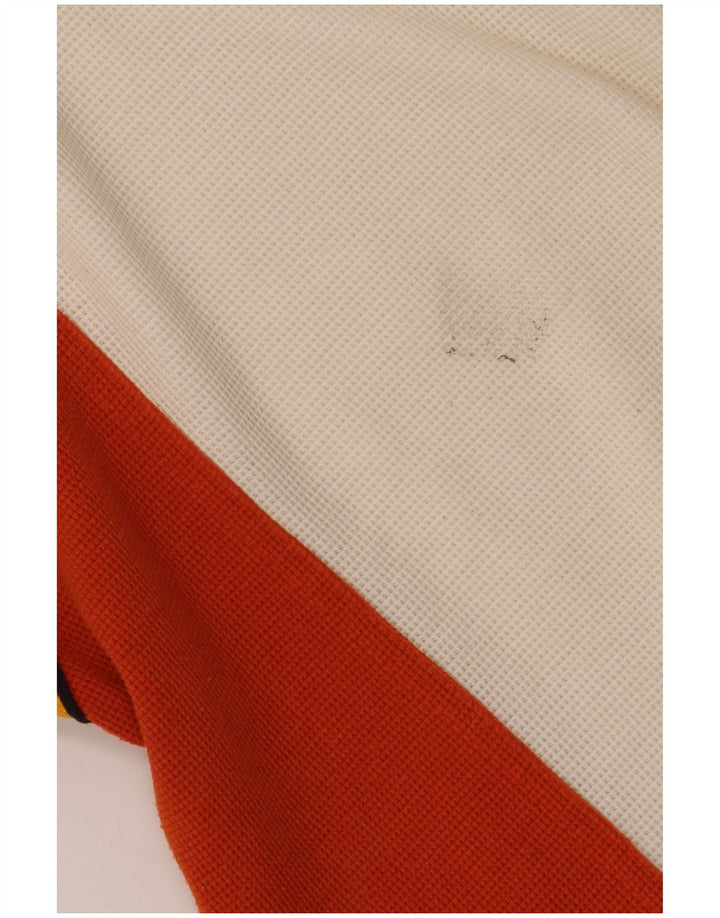 LOTTO Polo Homme UK 36/38 Petit Blanc Colorblock Polyester