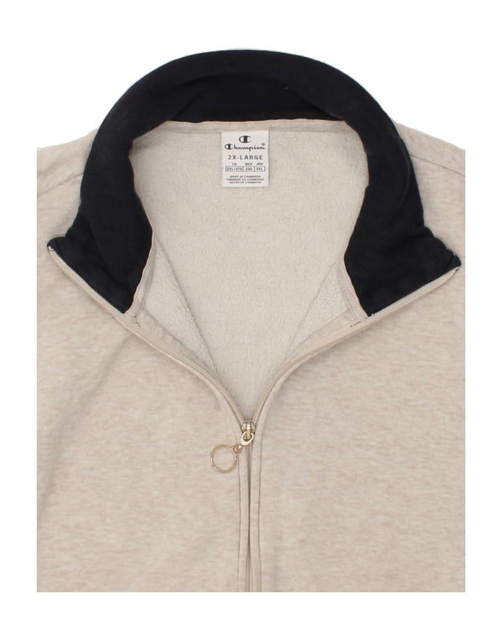 CHAMPION Womens Graphic Tracksuit Top Jacket UK 20 2XL Grey Vintage Champion and Second-Hand Champion from Messina Hembry 