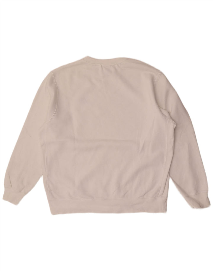 Nike Sweat-shirt pour homme en coton blanc Taille L