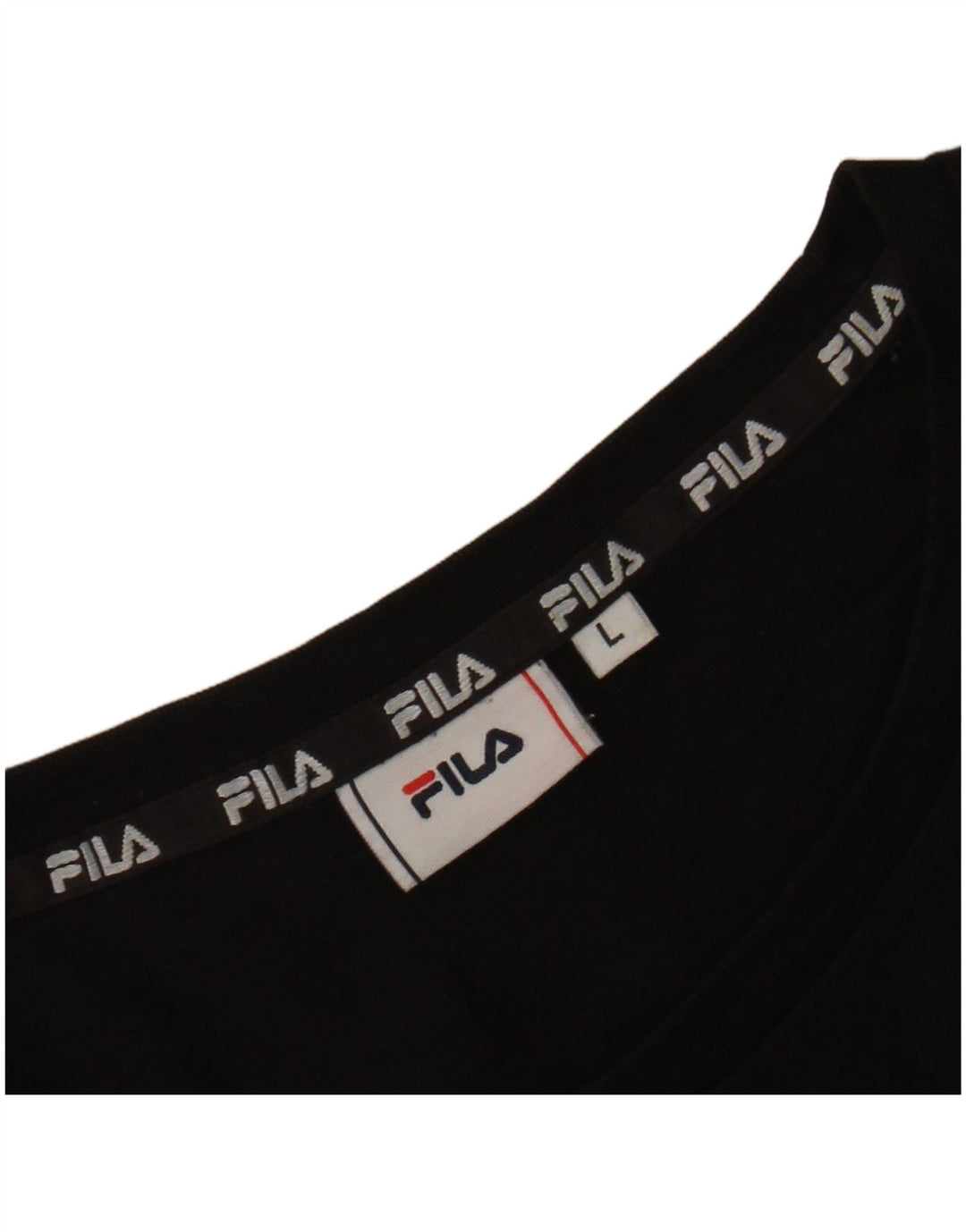 FILA Mens Graphic T-Shirt Top Large Black
