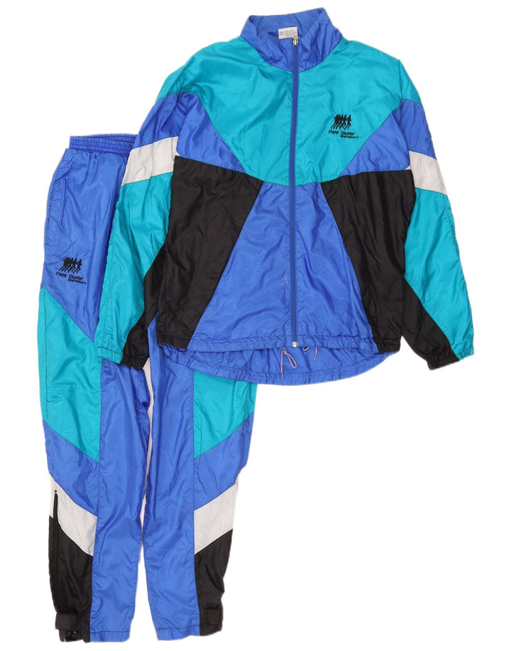 Frank Shorter Survêtement Complet Homme Bleu Moyen Nylon Colorblock