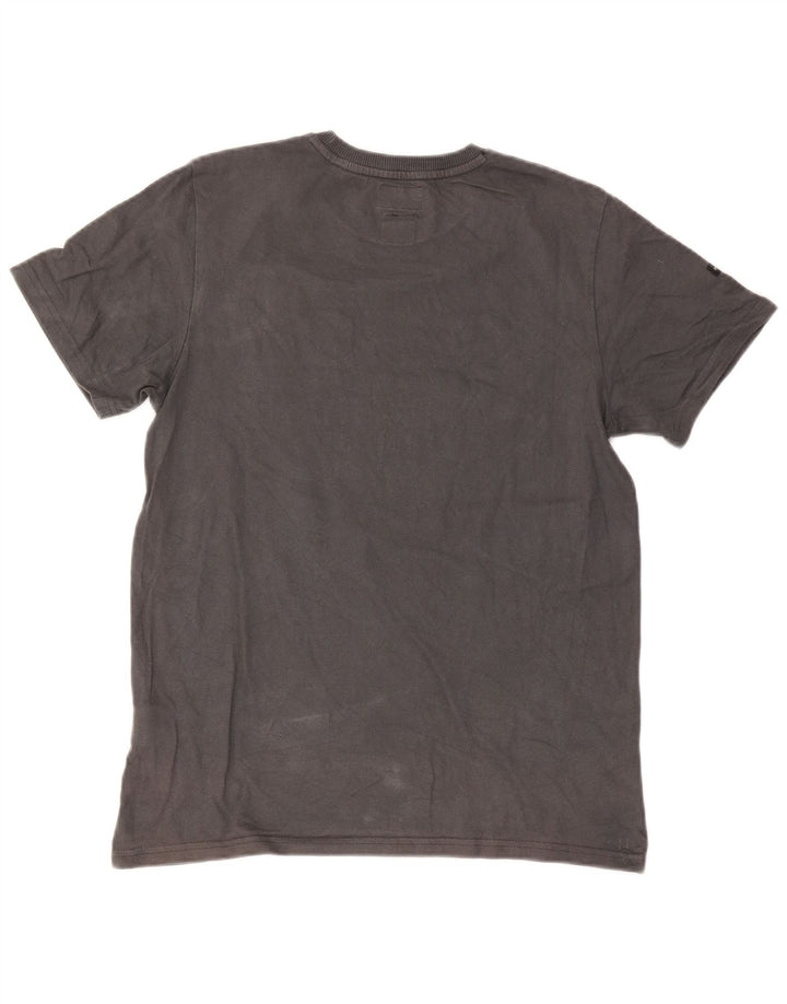 Superdry Homme Standard Graphic T-Shirt Top Large Gris Coton