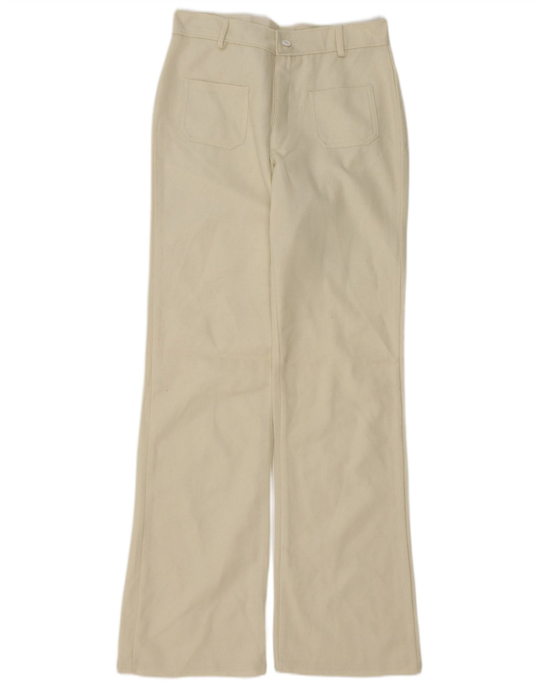 Pantalon décontracté Bootcut femme vintage W30 L34 blanc cassé
