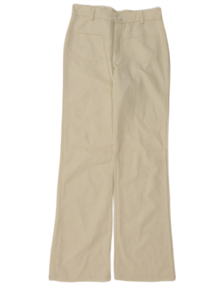 Pantalon décontracté Bootcut femme vintage W30 L34 blanc cassé