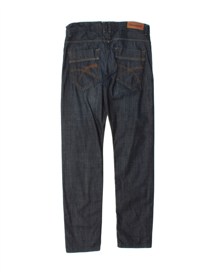 DESIGUAL Womens Straight Jeans W32 L33 Navy Blue Cotton Vintage Desigual and Second-Hand Desigual from Messina Hembry 