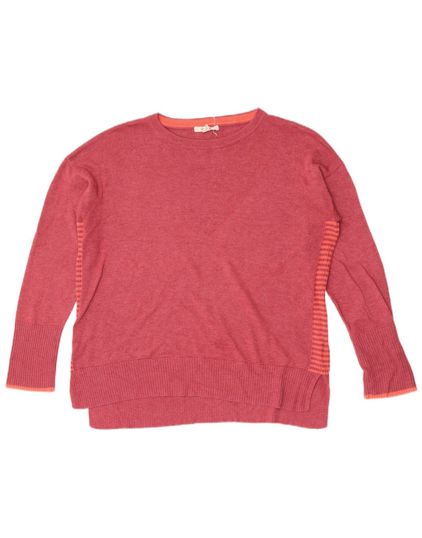 White Stuff Pull col bateau pour femme UK 14 Grand coton rayé rose