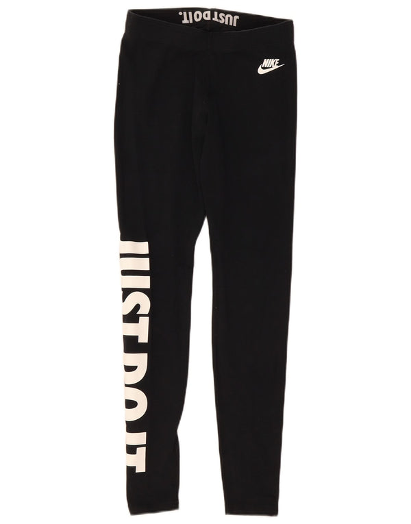 Nike Legging graphique pour femme UK 8 Small Noir Coton