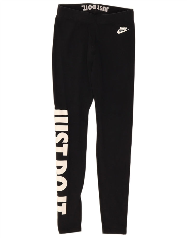 Nike Legging graphique pour femme UK 8 Small Noir Coton