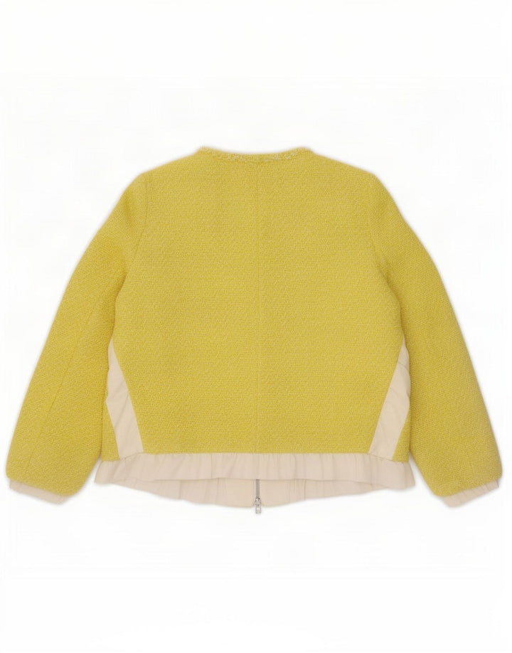 Zara Womens Full Zip Blazer Jacket UK 14 Medium Jaune Colorblock