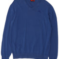 Kappa Pull col V pour homme en coton bleu Taille L
