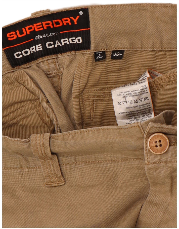 Superdry Short Cargo W36 Large Beige Coton Homme