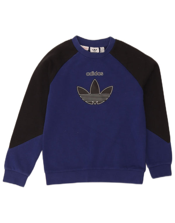 Adidas Sweat-shirt graphique pour garçon 9-10 ans Bleu marine Colourblock