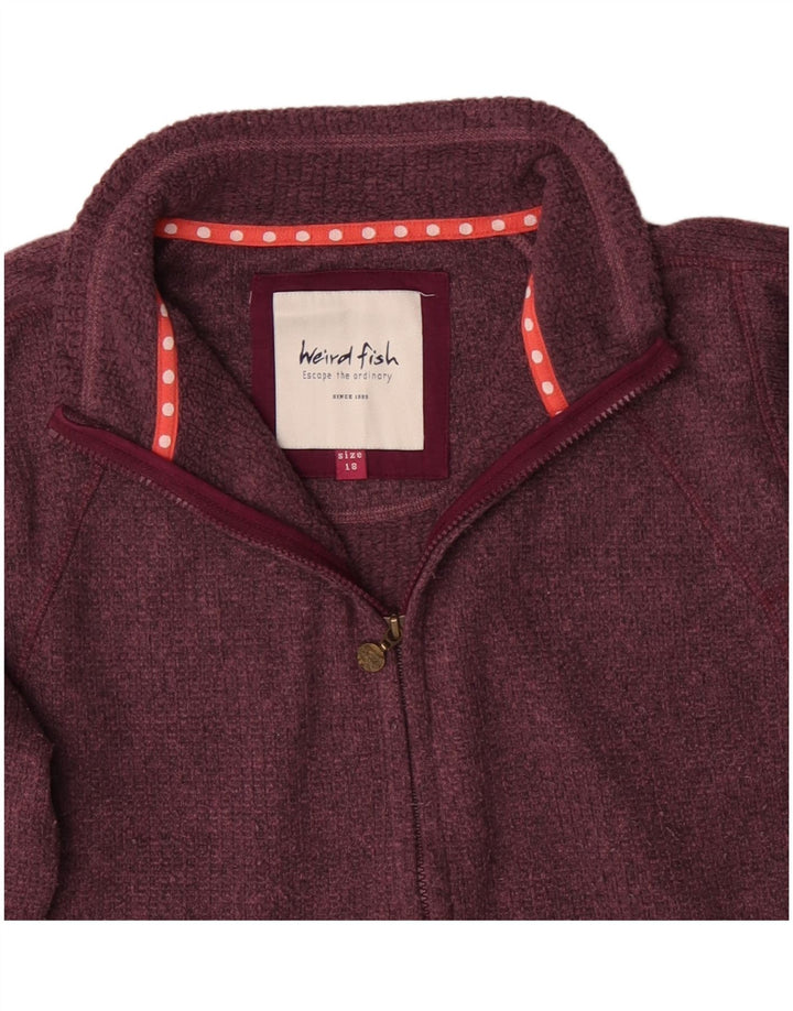 WEIRD FISH Cardigan surdimensionné pour femme UK 18 XL Bordeaux Polyester