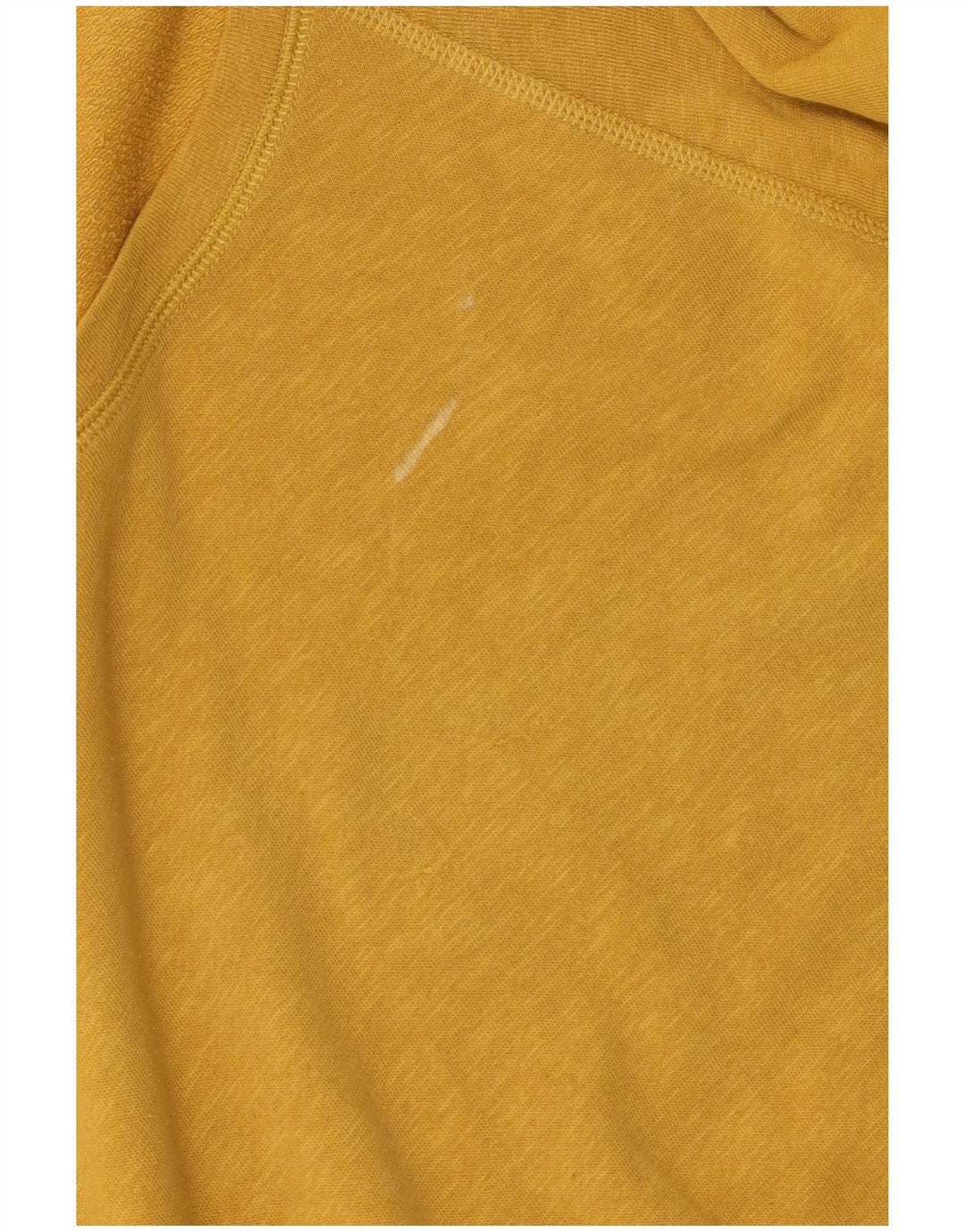 Woolrich Femme Haut Oversize Manches Longues UK 10 Petit Jaune Coton