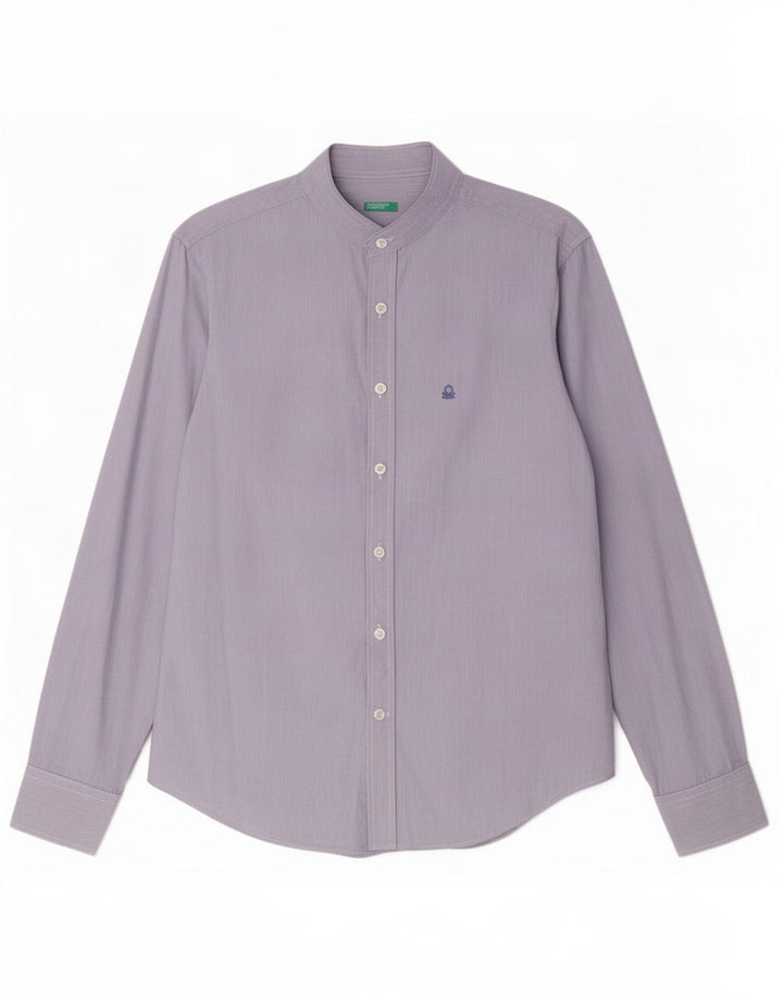 Benetton Chemise Homme Petite Rayure Bleue