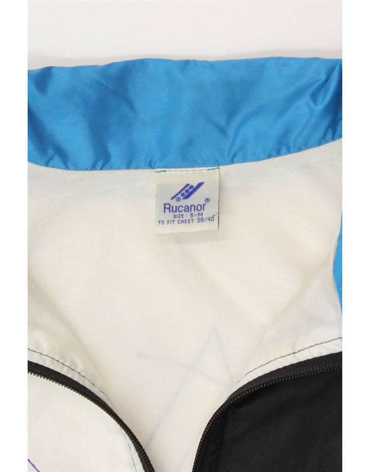 Rucanor Veste de survêtement graphique pour homme UK 38/40 Noir moyen Colourblock