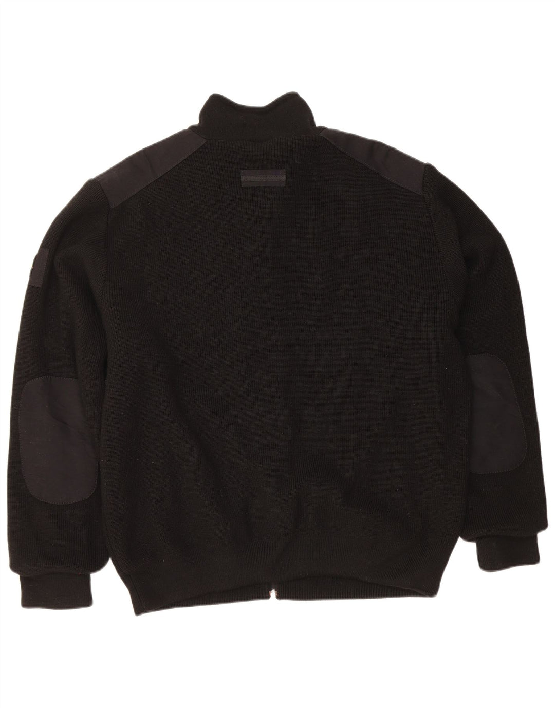 vintage Homme Cardigan Pull XL Laine Noire