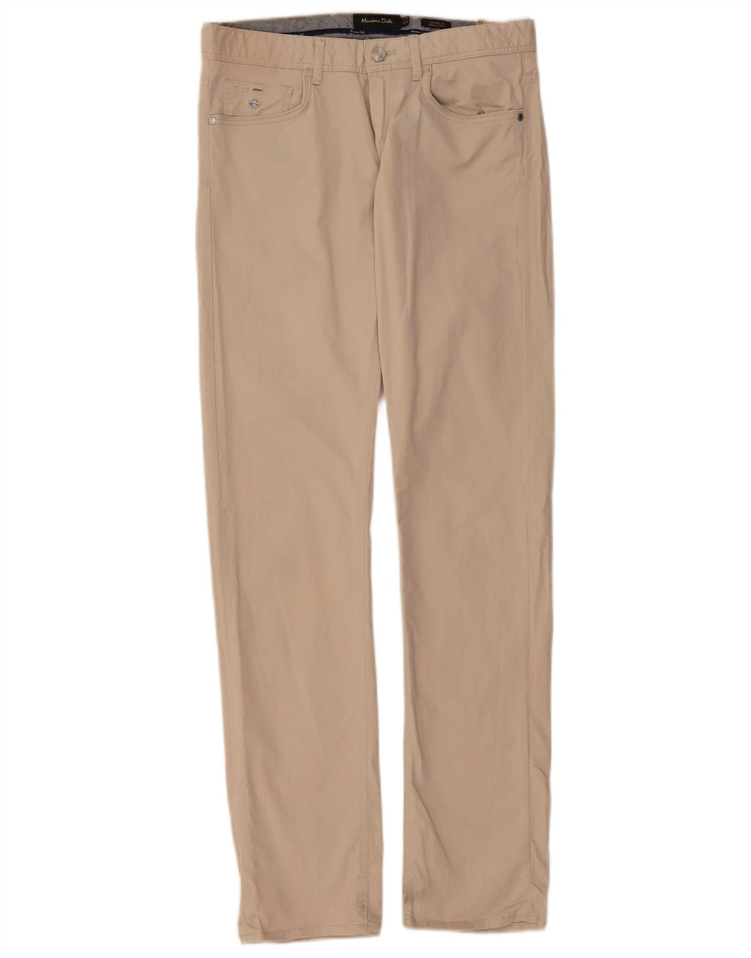 MASSIMO DUTTI Pantalon décontracté droit pour homme EU 38 Small W30 L33 Beige