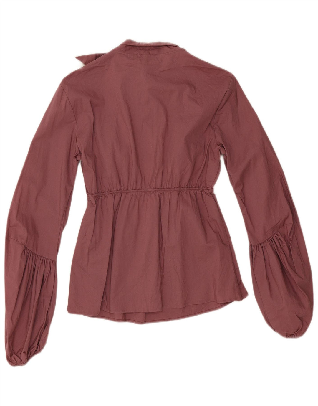Benetton Chemisier à manches longues avec lien sur le devant pour femme UK 10 Petit Rose