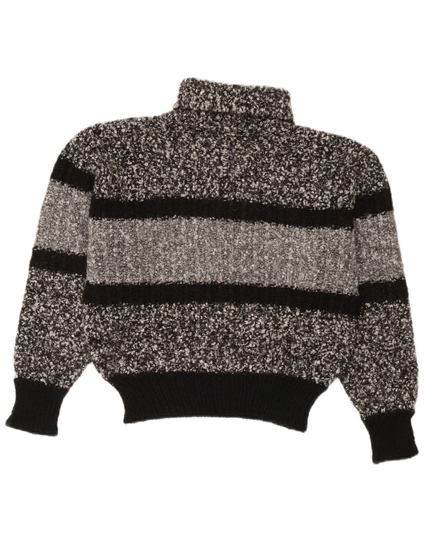 Lorsay Pull court à col roulé pour femme UK 14 Medium Black Colourblock