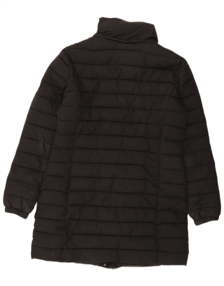 SUPERDRY Manteau rembourré pour femme UK 12 Medium Noir Polyester
