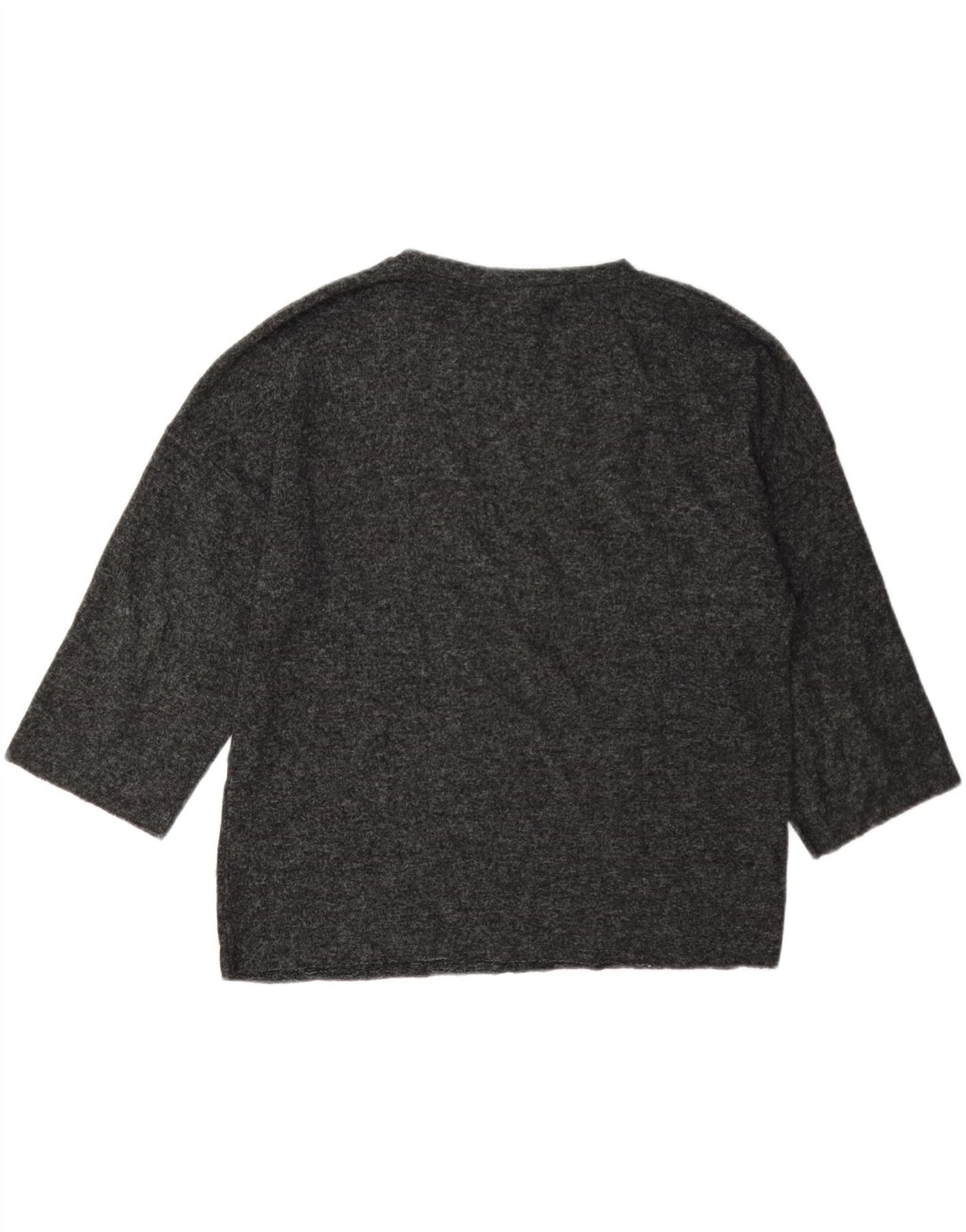 Zara Femme Haut Oversize Manches 3/4 UK 10 Petit Gris Taché