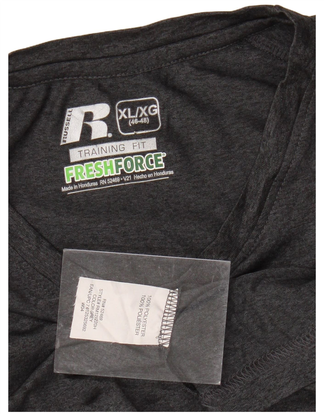 RUSSELL ATHLETIC T-shirt Dri-Power pour homme UK 46/48 XL Gris Polyester