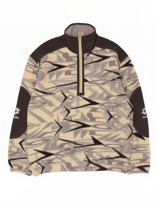 Lotto Pull Polaire Col Zippé Homme XL Multicolore Géométrique Polyester