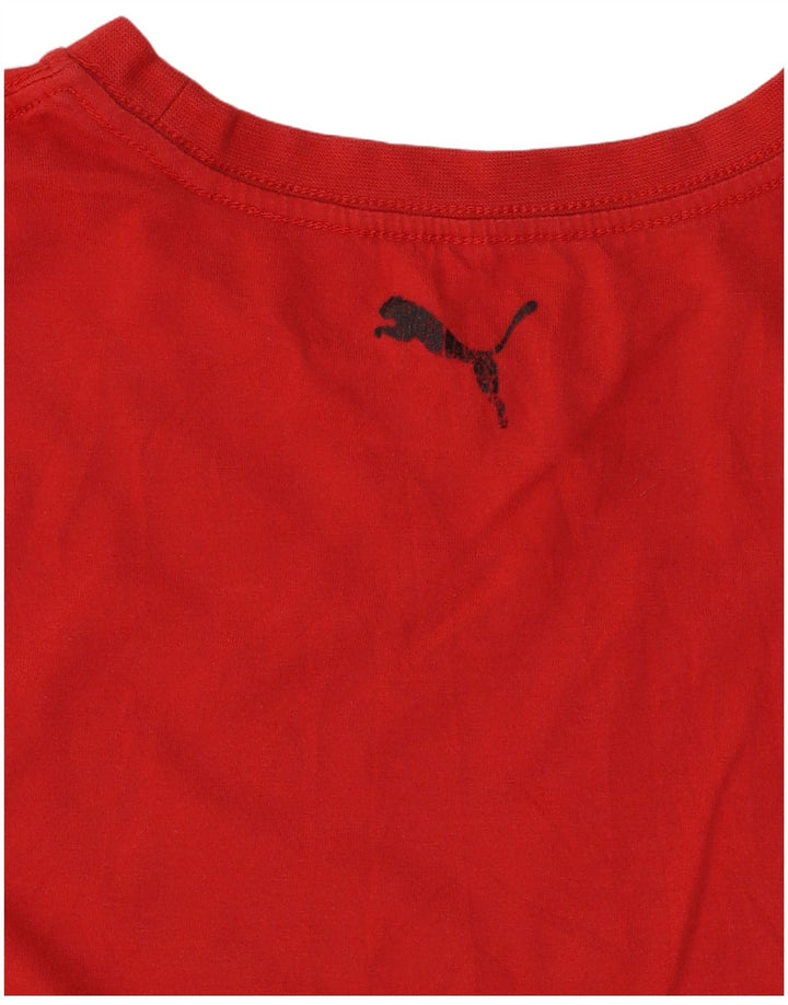 PUMA T-shirt graphique pour garçon 10-11 ans Rouge moyen Coton