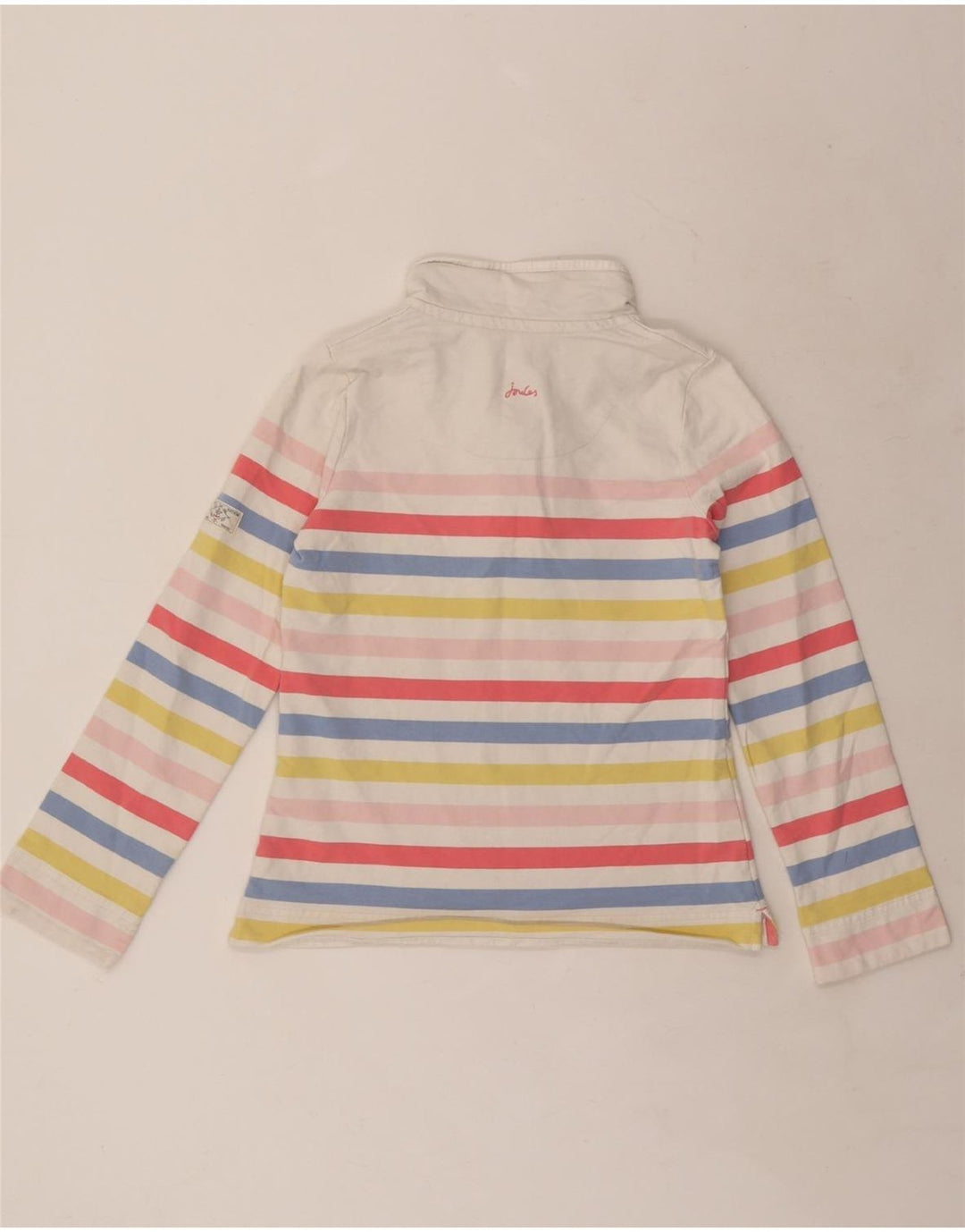 Joules Femme Sweatshirt Jumper UK 8 Small Multicolore Rayé Coton