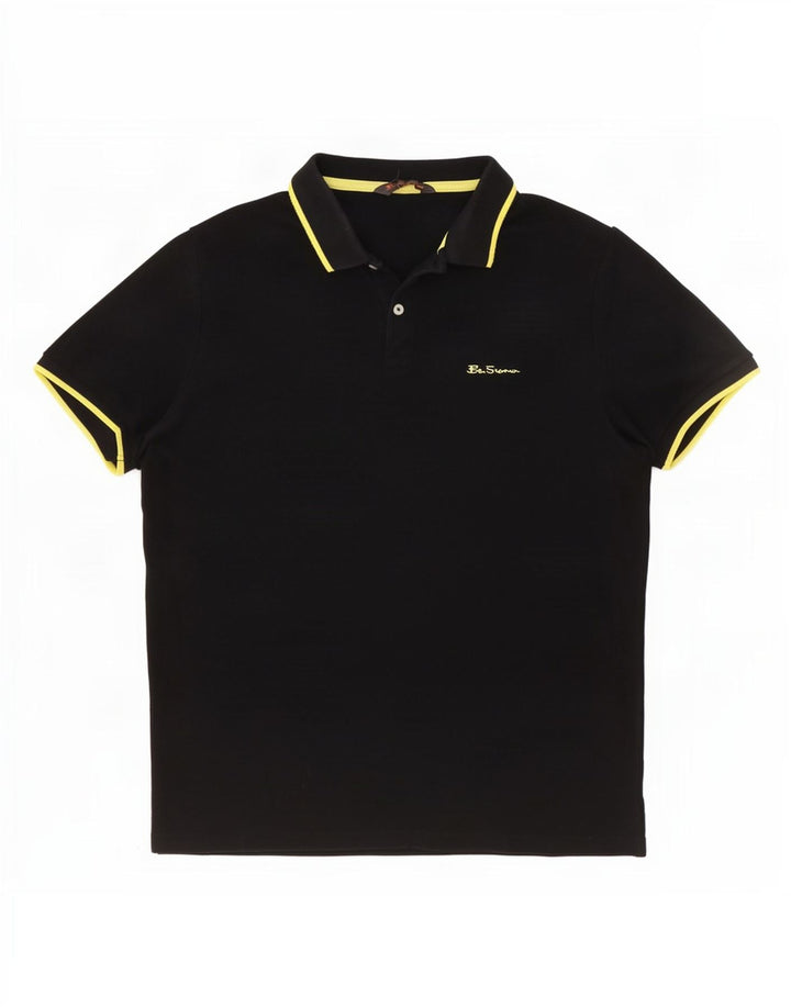 Ben Sherman Polo Homme Coton Noir Moyen