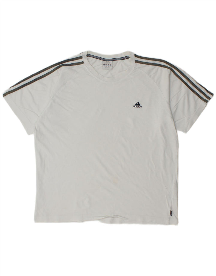 ADIDAS T-Shirt Homme Grand Blanc Coton