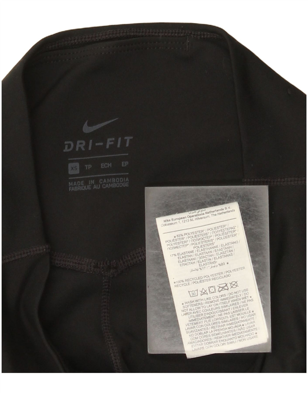 Nike Legging Capri Femme UK 4 XS Noir Polyester