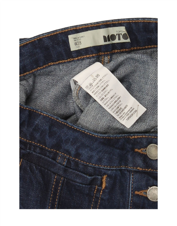Topshop Femme Mini Jupe En Jean W28 Bleu Marine Moyen Coton