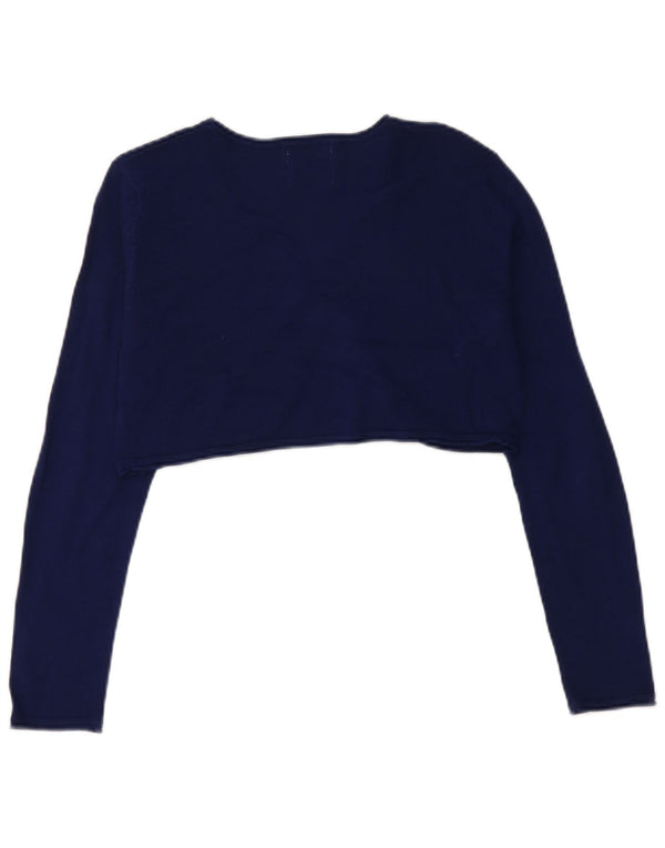 ZARA Cardigan court pour fille 13-14 ans Bleu marine fleuri