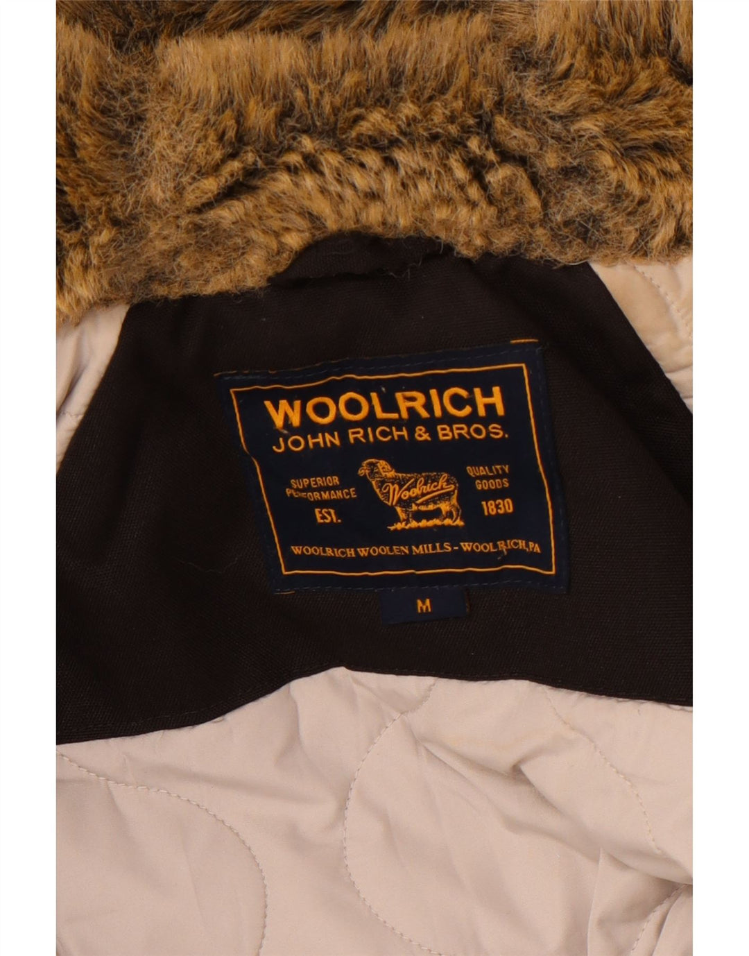 WOOLRICH Parka à capuche pour femme UK 12 Medium Noir