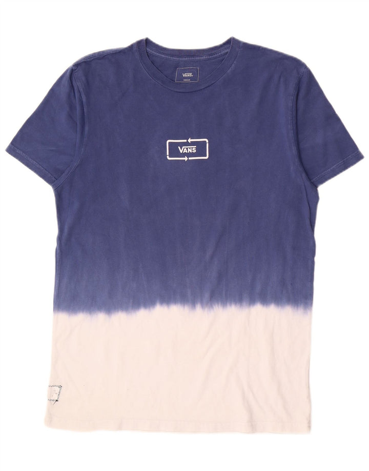 Vans T-Shirt Homme Bleu Moyen Colorblock Coton
