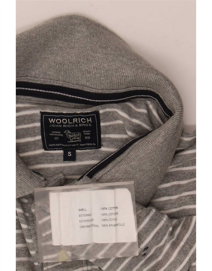 Woolrich Polo Homme Petit Gris Rayé Coton