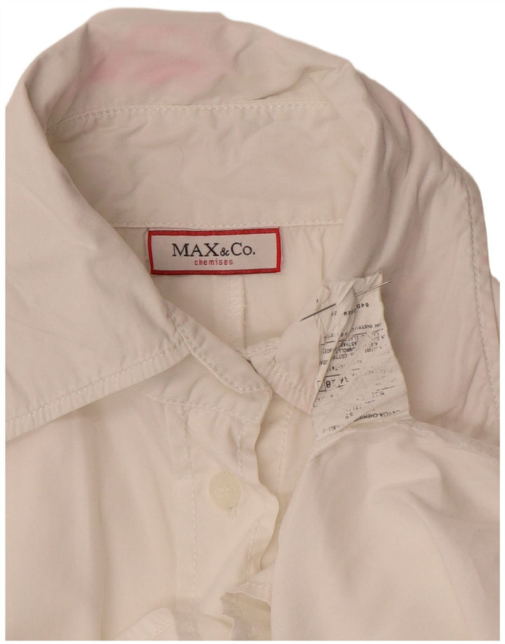 Max & Co. Chemises Femme Chemise UK 12 Coton Blanc Moyen