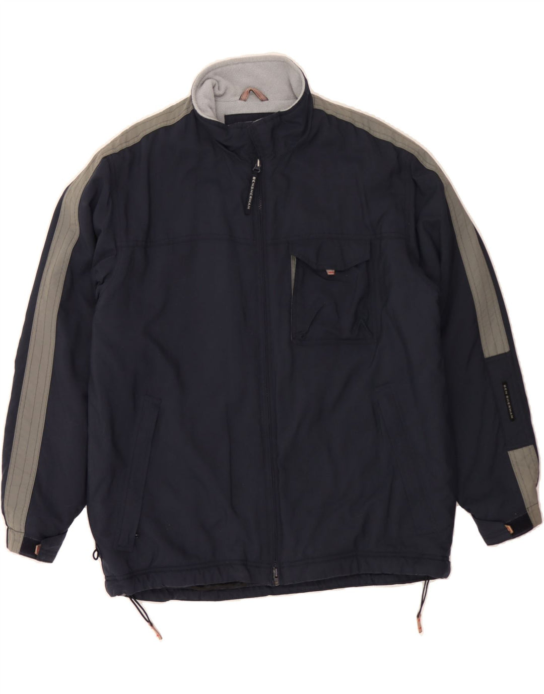 BEN SHERMAN Veste coupe-vent pour homme UK 40 Large Bleu marine Colourblock